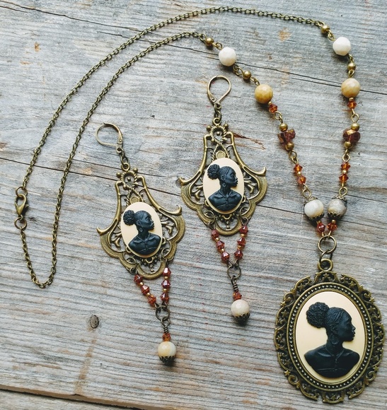 Handmade for Earthlings Jewelry - 🆕🆕🆕🔶Afrocentric Cameo Jewelry Set🔶
